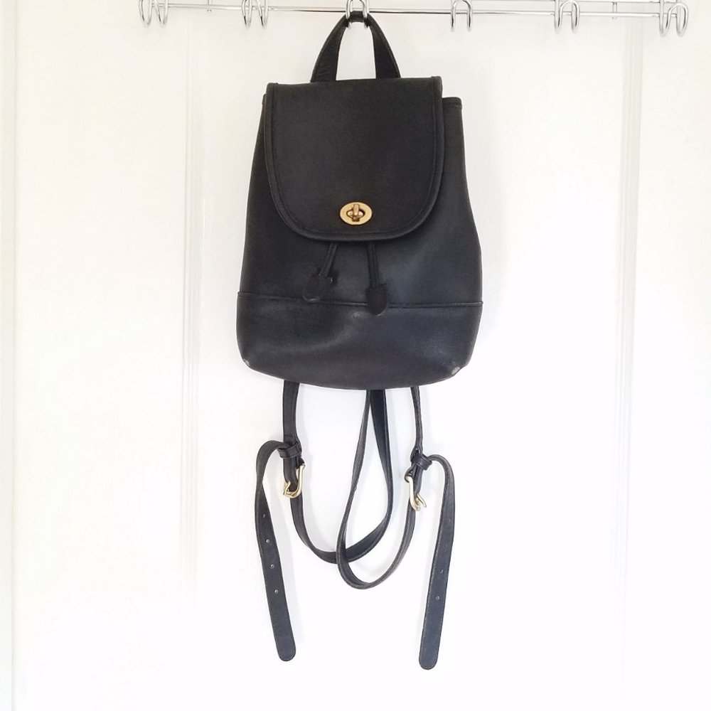 Vintage Coach Turnlock Leather Mini Daypack